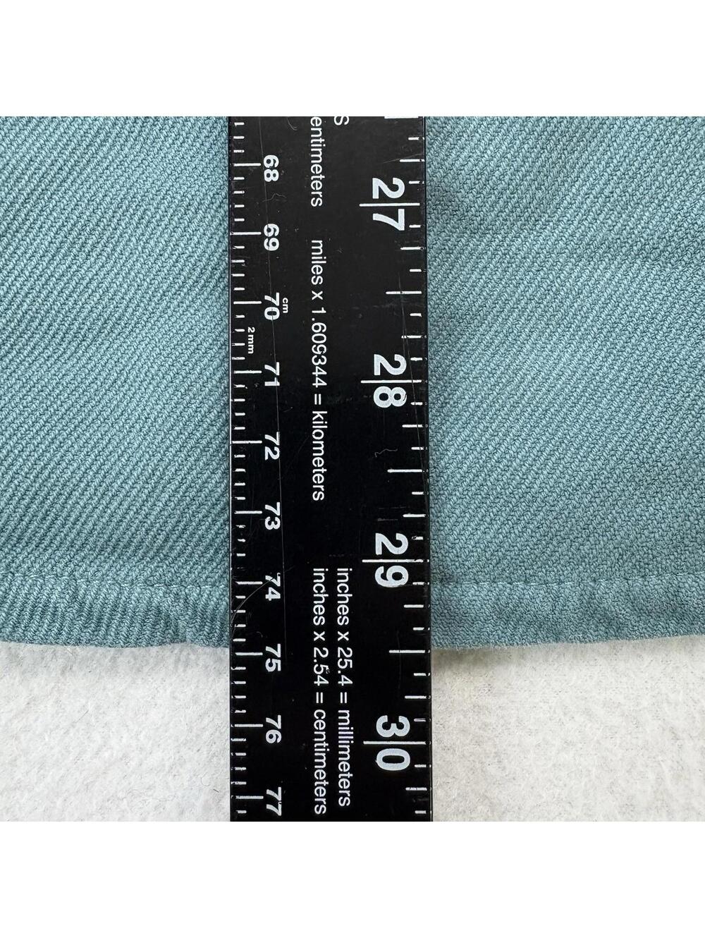Outerknown Twill Flannel Rambler Shirt Organic Cotton Medium Turquoise Blue - Picture 8 of 8
